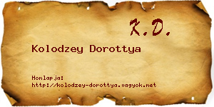 Kolodzey Dorottya névjegykártya