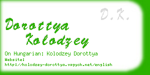 dorottya kolodzey business card